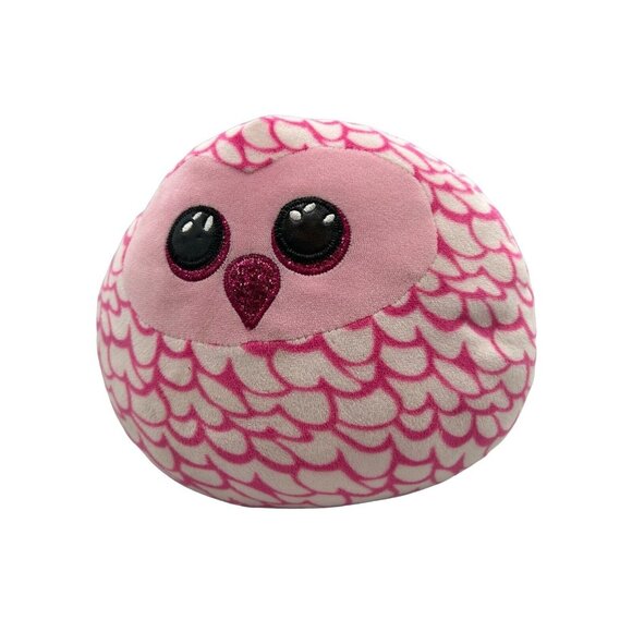 TY SQUISH-A-BOOS Pillow Plush Pinky Owl 8" Lovey Soft Squish 2021 - Picture 1 of 6